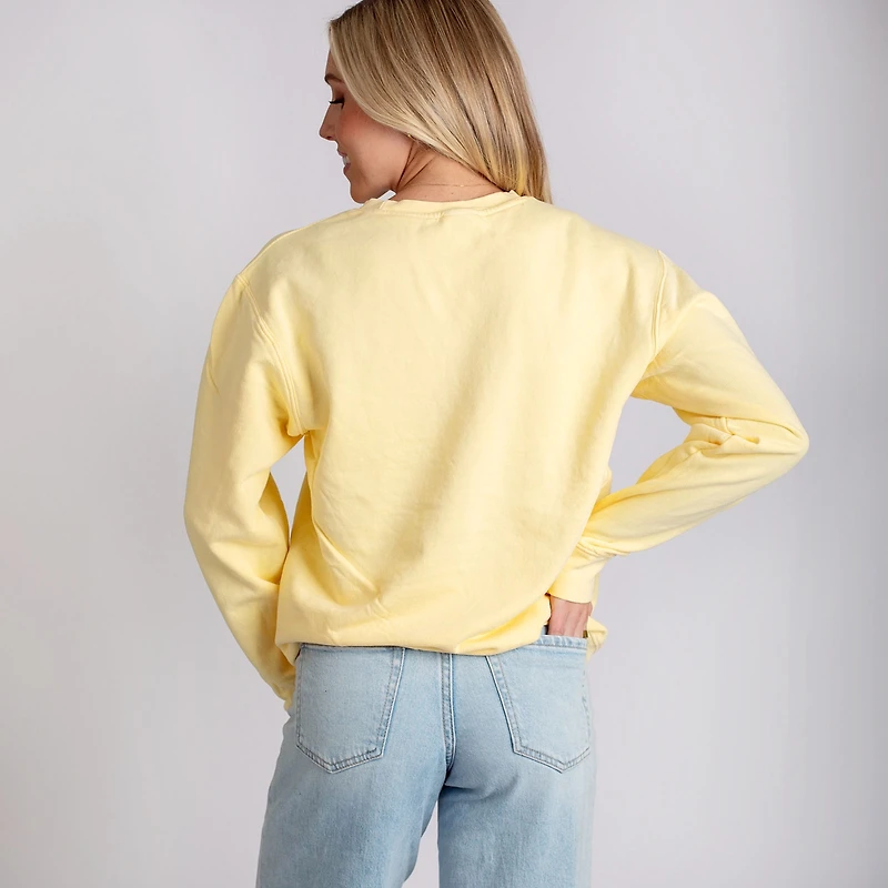 Simply Sage Market - Sun and Waves Sketch Women's Lightweight Garment Dyed Sweatshirt