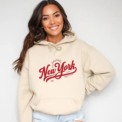 Simply Sage Market - New York Retro Red Women's Graphic Hoodie