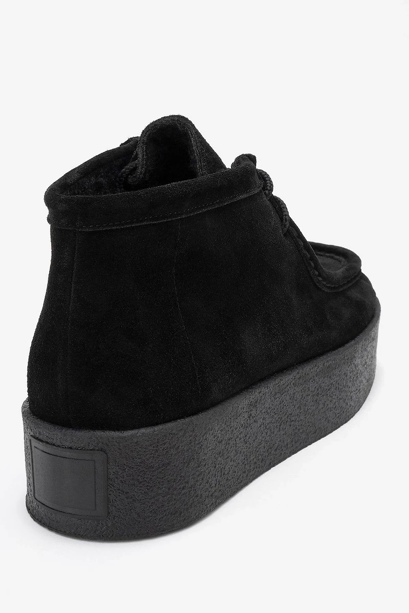 Forever & Always Womens Melia Leather Platform Boot