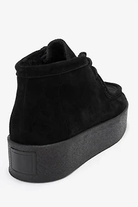 Forever & Always Womens Melia Leather Platform Boot