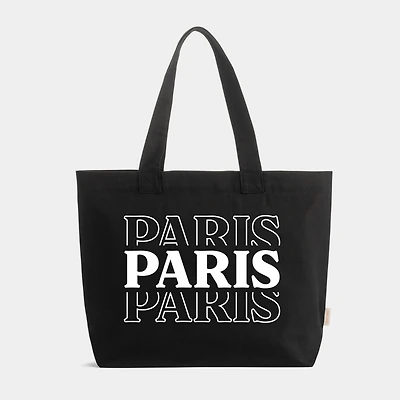 Simply Sage Market - Zippered Canvas Tote Paris Stacked