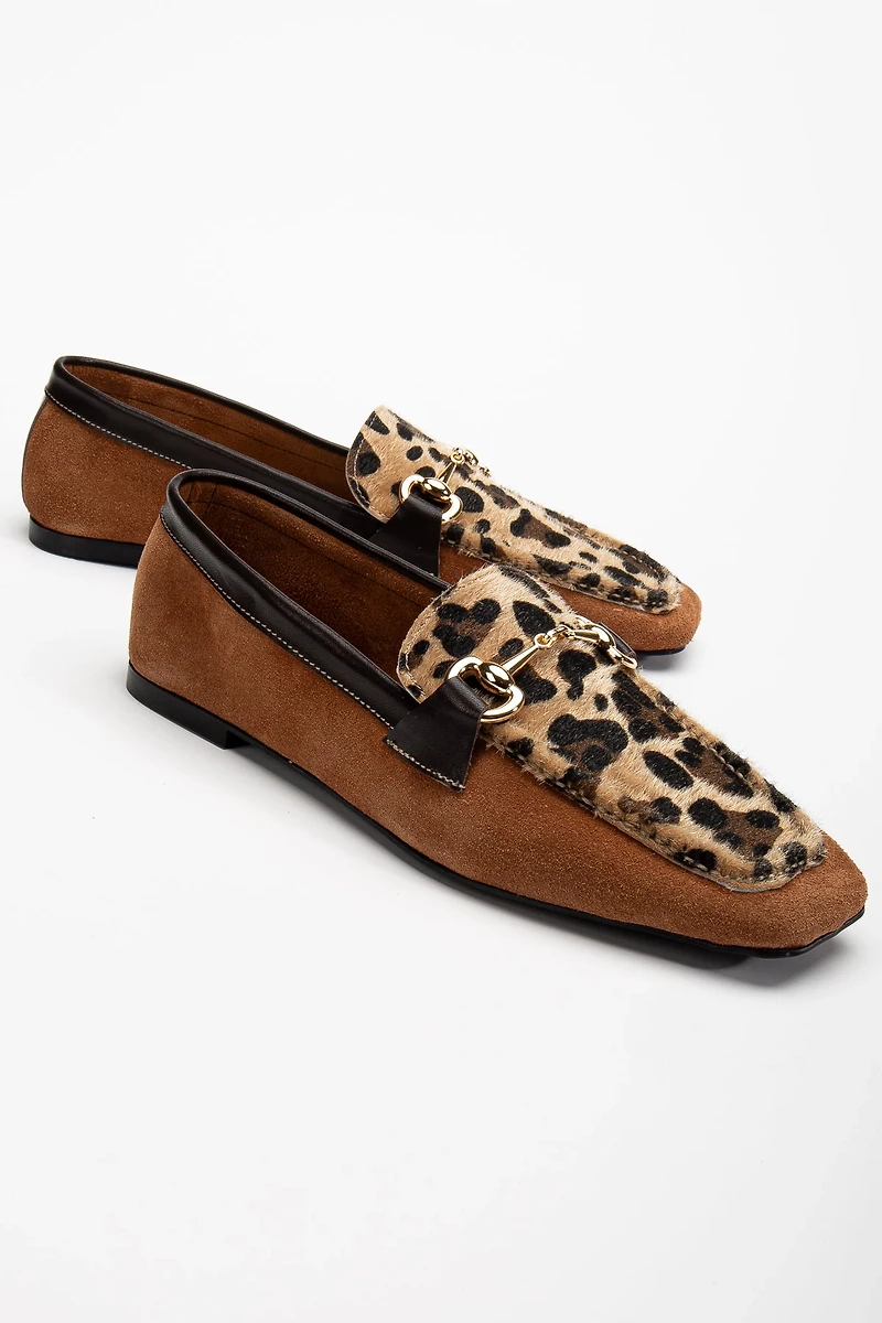 Forever & Always Womens Mabel Suede Leather Horsebit Loafers