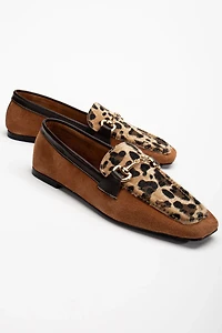 Forever & Always Womens Mabel Suede Leather Horsebit Loafers