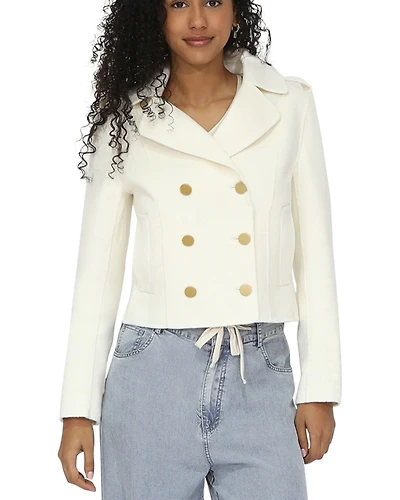 Belle & Bloom Womens Back Time Military Peacoat