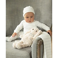 MeMoi 3 Piece Unisex Baby Ribbed Shimmer Stripe Footie Set