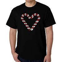 LA Pop Art Men's Word T-Shirt - Candy Canes