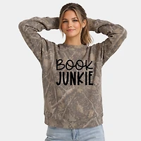 Simply Sage Market - Women's Camo Sweatshirt Book Junkie