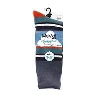 MeMoi Men's Stripe Buttersoft Cozy Crew Socks