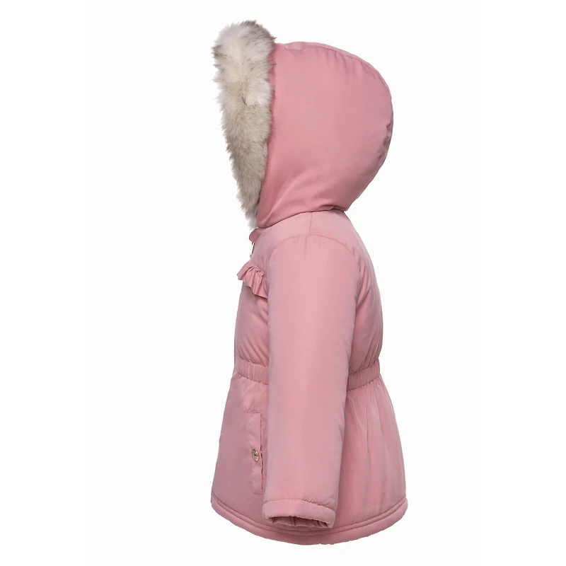 Rokka&Rolla Toddler Girls Sherpa-Lined Puffer Jacket