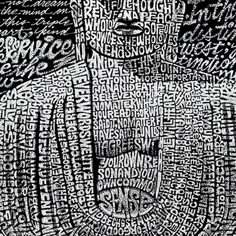 LA Pop Art Zen Buddha - Mens Word Crew Sweatshirt