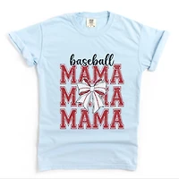 Simply Sage Market - Baseball Mama Stacked Coquette Women's Garment Dyed Graphic T-Shirt