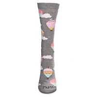 MeMoi Hot Air Balloons Bamboo Blend Crew Socks