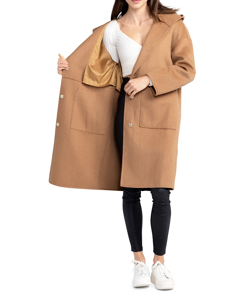 Belle & Bloom Womens Sunday Morning Hooded Coat
