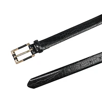 AGP PARIS Black Snake Print Women's Belt
