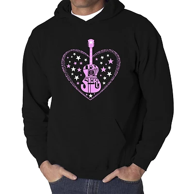 LA Pop Art It's A Love Story - Men's Word Hooded Sweatshirt