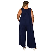 L I V D Women's Plus Size Olson Wide Leg Pocket Jumpsuit