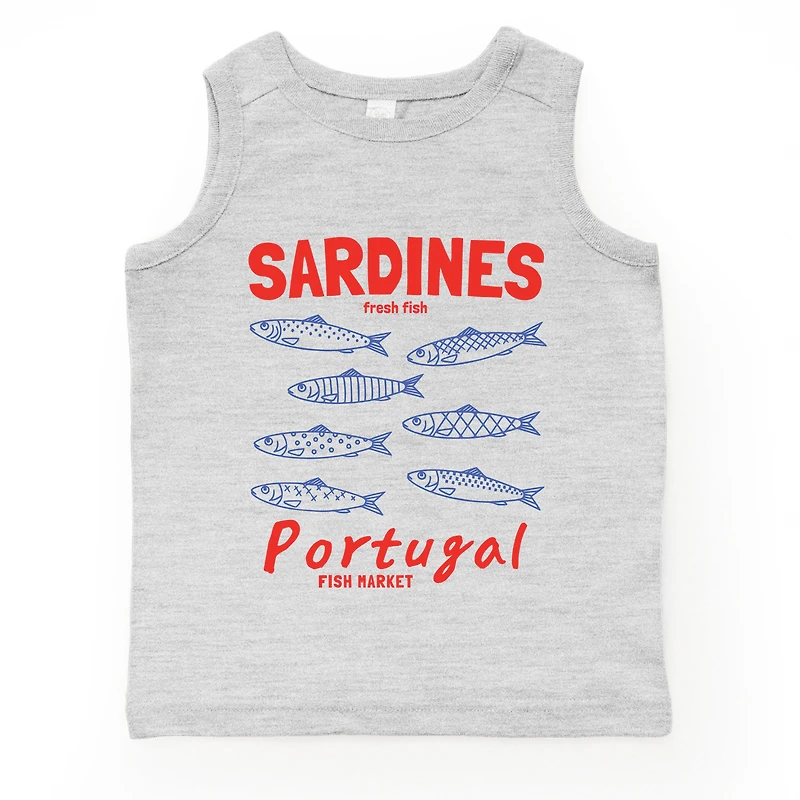 The Juniper Shop - Sardines Portugal Fish Market Youth Tank Top