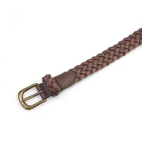 AGP PARIS Brown Round Buckle Women's Belt