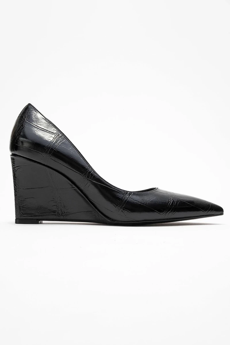 Prologue Shoes Womens Puera Pointed Toe Wedge Pump