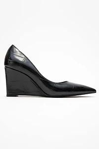 Prologue Shoes Womens Puera Pointed Toe Wedge Pump