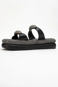 Prologue Shoes Womens Finery Embellished Platform Slide