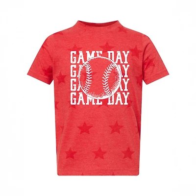 The Juniper Shop - Distressed Game Day Baseball Toddler Short Sleeve Star Tee