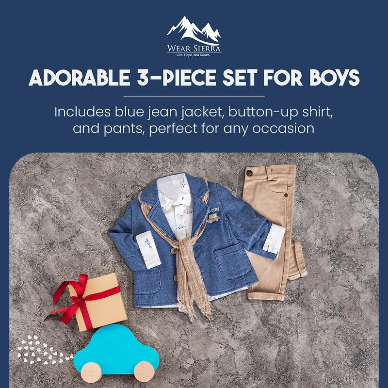 Wear Sierra Boys Toddler 3‑Piece Suit Set