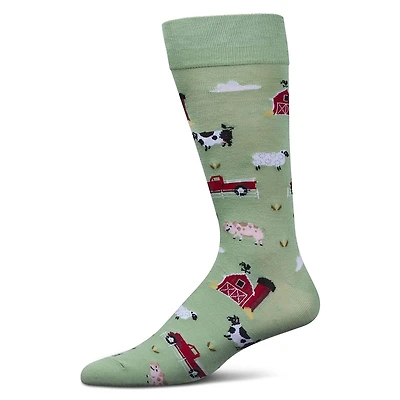 MeMoi Men's Farmland Rayon From Bamboo Crew Socks