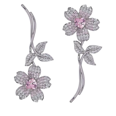 AGP PARIS Womens Diva Modern Daisy Drop Earrings