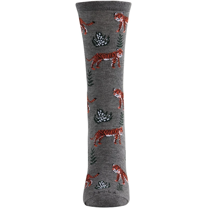 MeMoi Tigers Bamboo Blend Crew Socks