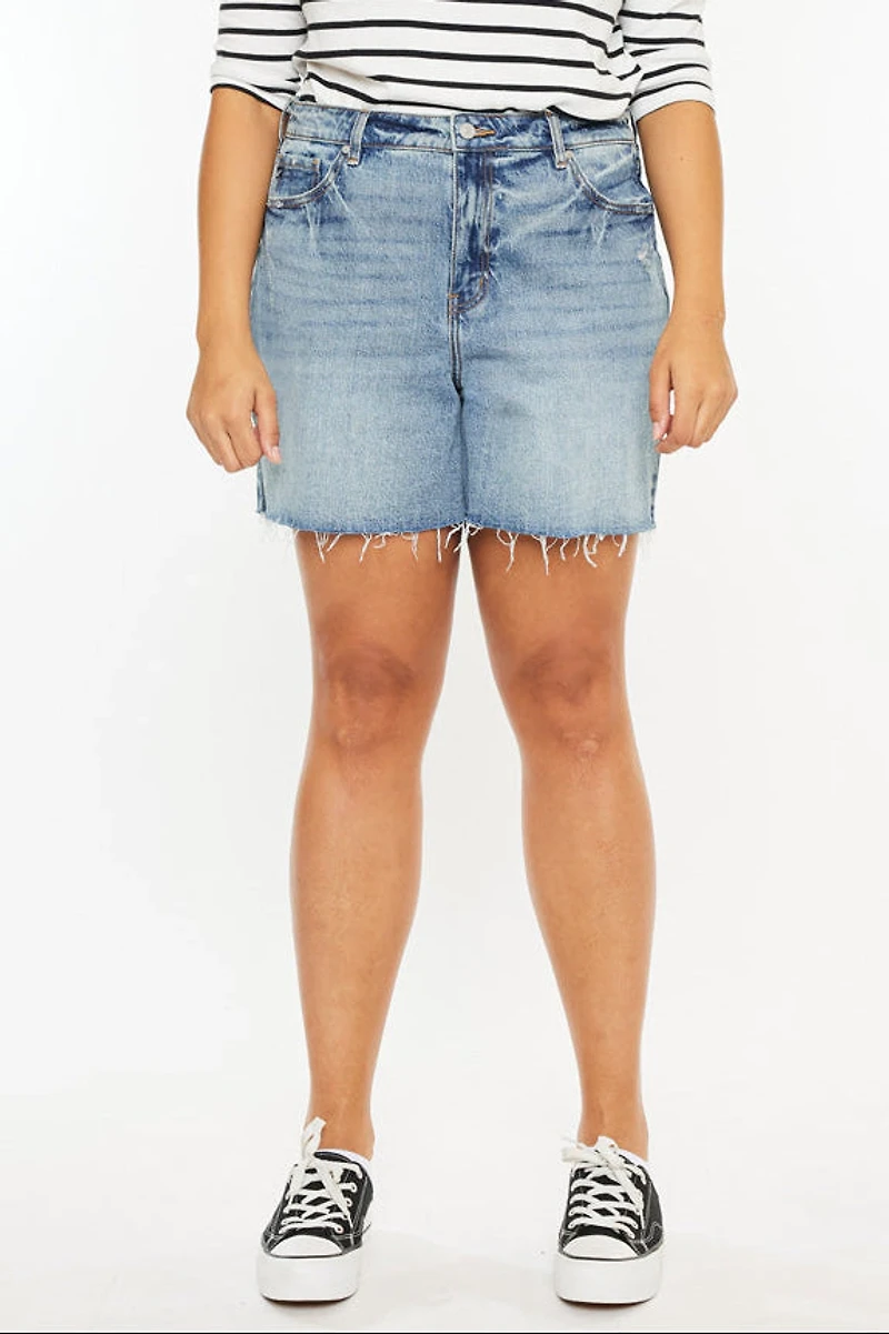 KanCan Women's Plus High Rise Shorts June
