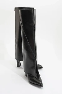 Prologue Shoes Womens Aja Block Heel Convertible Knee High Boot