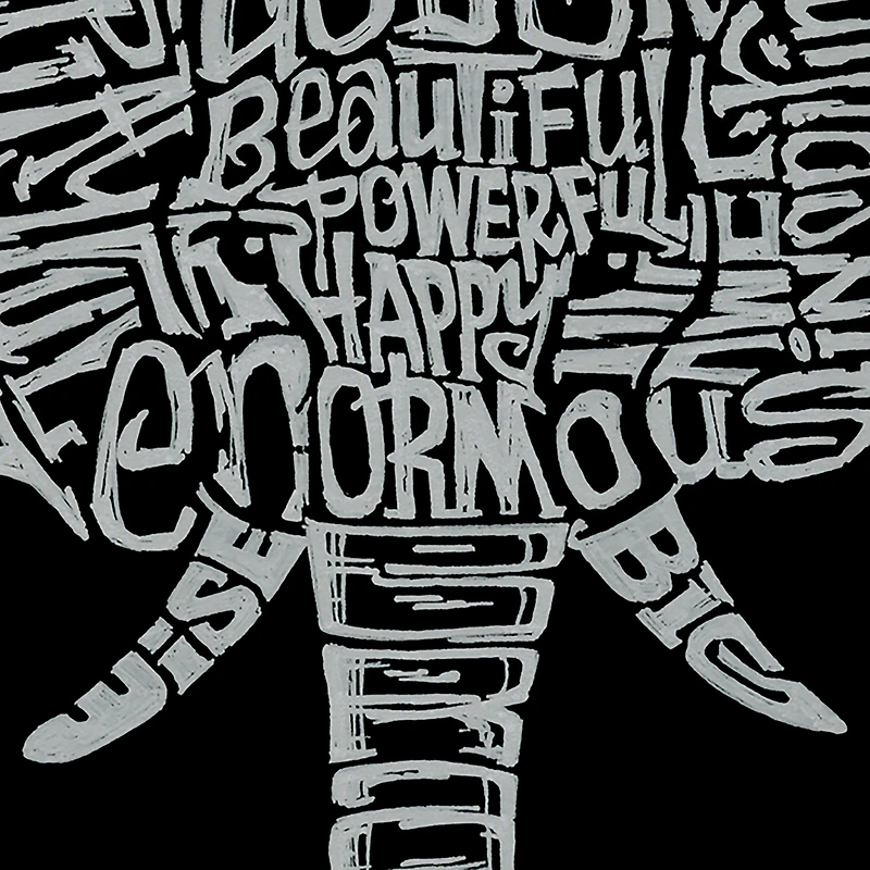 LA Pop Art Tusks - Men's Word Hooded Sweatshirt