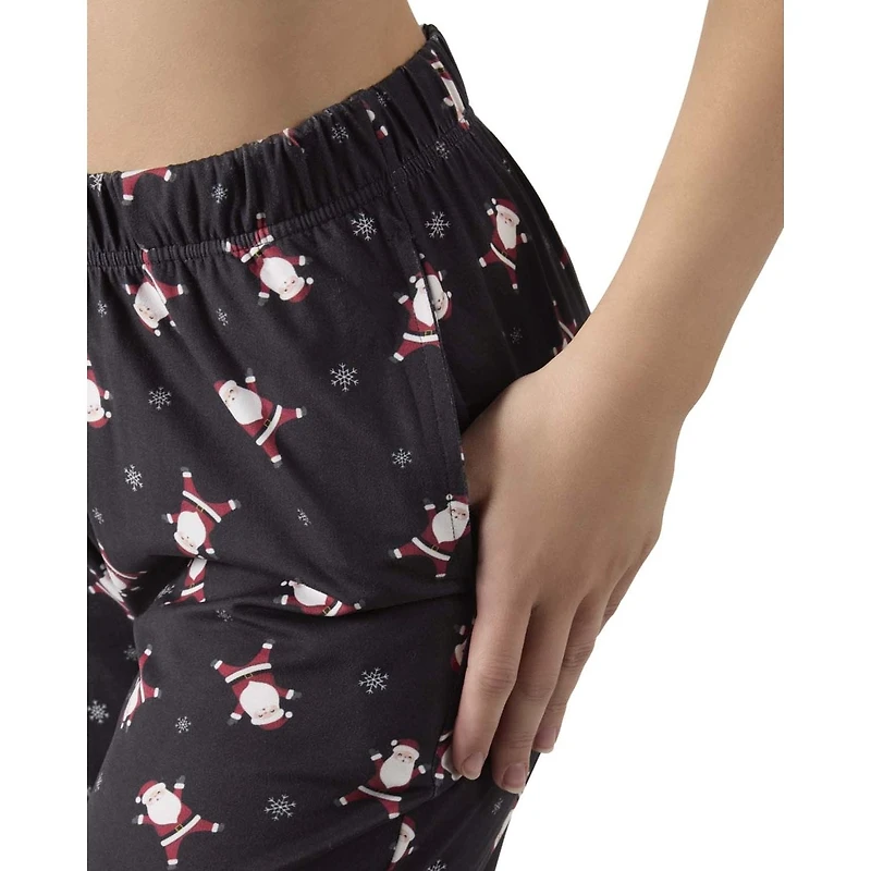 MeMoi Women's "Tossed Santa" Pull-On PJ a Bag