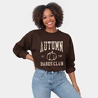 Simply Sage Market - Women's Graphic Sweatshirt Autumn Babes Club Pumpkin