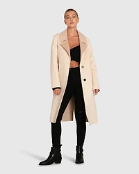 Belle & Bloom Womens Lexington Two-Tone Wool Blend Coat