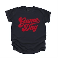 Simply Sage Market - Women's Garment Dyed Graphic T-Shirt Game Day Retro Puff Print