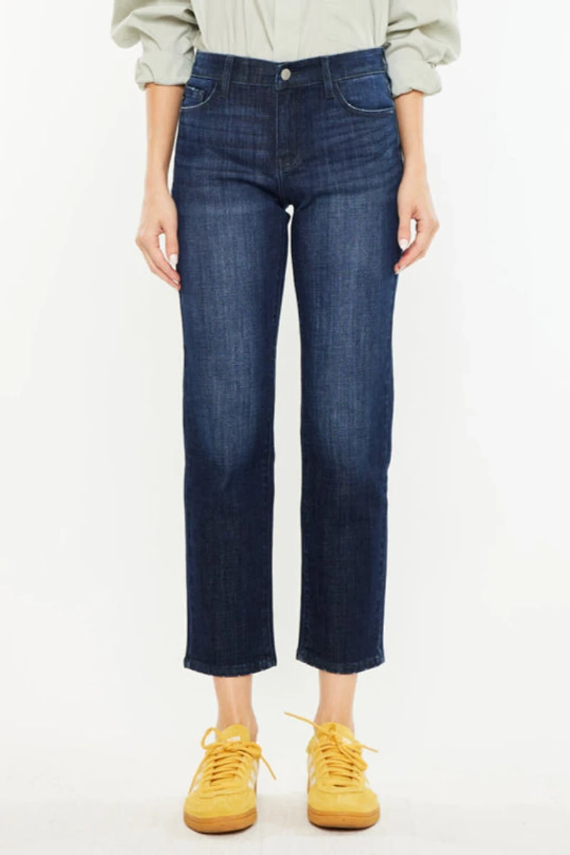 KanCan Women's Essentials Mid Rise Boyfriend Jeans Delvey