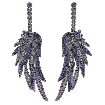 AGP PARIS Womens Diva Angel Wing Drop Earrings