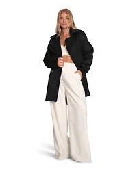 Belle & Bloom Womens Wanna Be Loved Wool Blend Peacoat