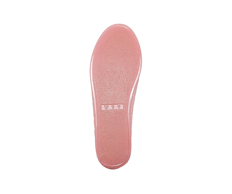bebe Womens Jelly Flats with Charms Slip On Lightweight Shoes