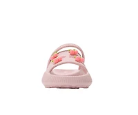 bebe Toddler Girl's Cherry Charm Slide Sandals, Pink
