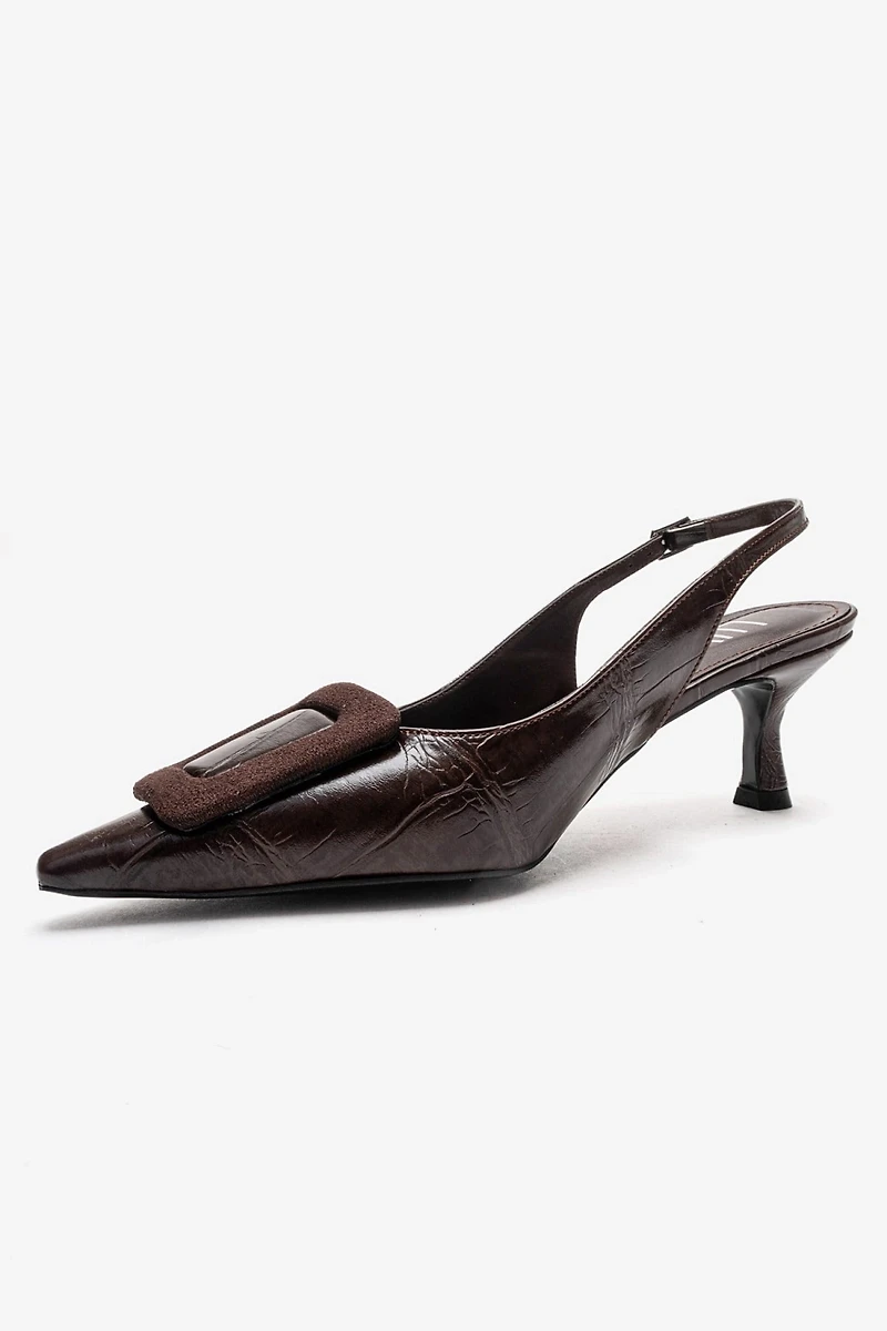 Prologue Shoes Womens Dublin Buckle Stiletto Pump