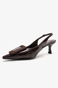 Prologue Shoes Womens Dublin Buckle Stiletto Pump