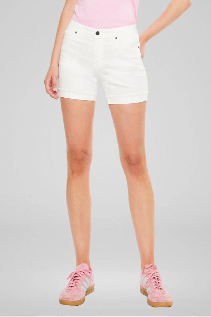KanCan Women's Essentials Mid Rise Shorts Mina