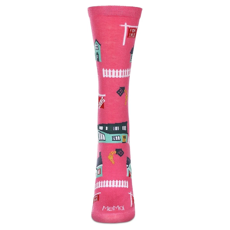 MeMoi Women's Realtor Bamboo Crew Socks