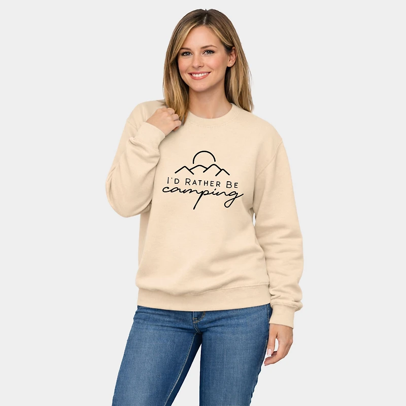 Simply Sage Market - I'd Rather Be Camping  Women's Graphic Sweatshirt