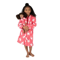 Leveret Girl & Doll Matching Hooded Fleece Novelty Robes