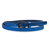 AGP PARIS Electric Blue Snake Print Women's Belt