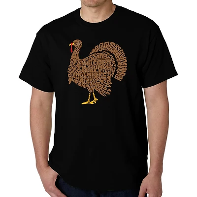 LA Pop Art Men's Word T-Shirt - Thanksgiving Turkey